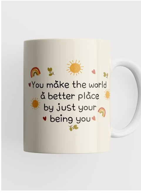 Ceramic Mug With “Motivational phrase” Design Printed In White