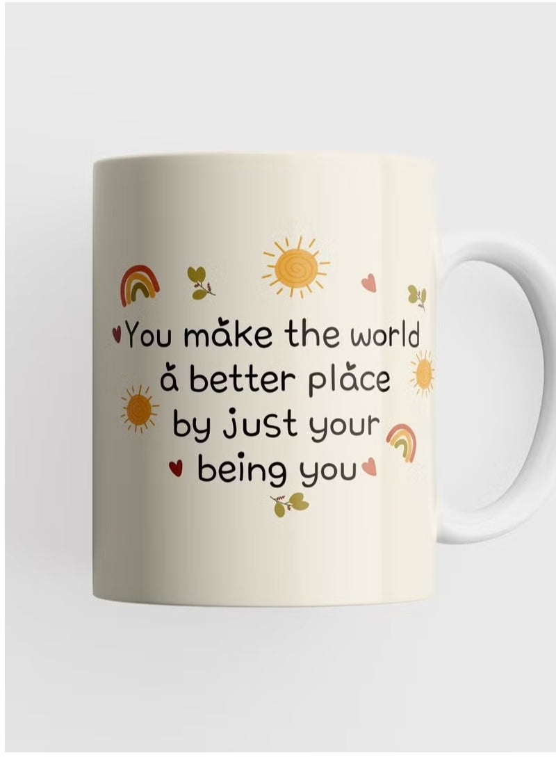 Ceramic Mug With “Motivational phrase” Design Printed In White