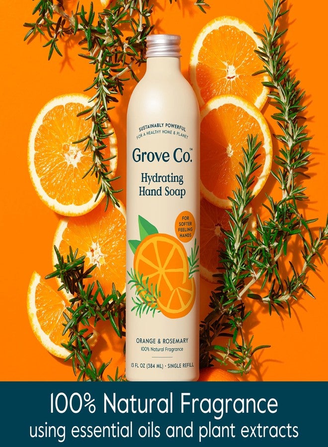Grove Co. عبوة إعادة تعبئة صابون اليدين الجل من غروف كو، برائحة البرتقال وإكليل الجبل، 3 × 13 أونصة سائلة - Image 4