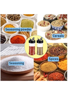 Arabest 16-Piece Plastic Seasoning Jar Set For Pour Or Shake, Clear Seasoning Jar For Spices, Powders, Chillies 3.5Oz  - Image 5