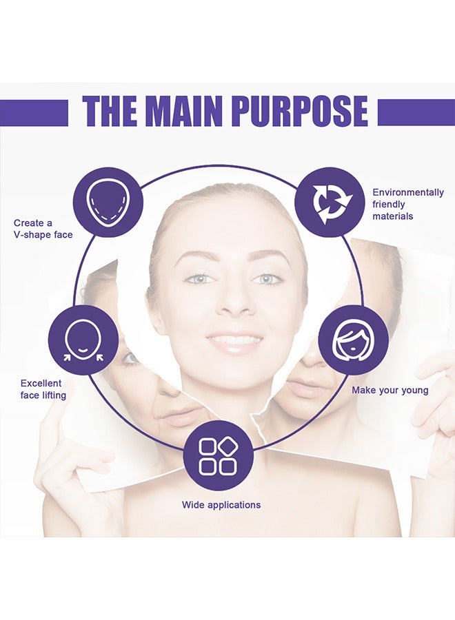 إيلهو ملصقات الوجه على شكل V ، ملصق رفع الوجه غير المرئي ، أدوات رفع الوجه للوجه 40 قطعة - Image 3