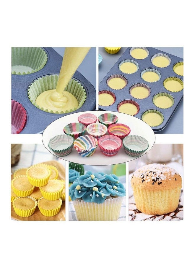 Perfect Pricee Baking Greaseproof Muffins Round Paper Cups Cake Microwave or Oven Tray Safe (Multicoloured) - Pack of 100 - Image 4