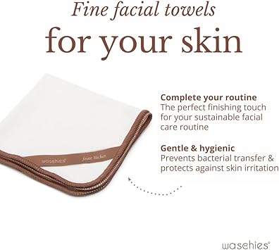 waschies Cotton Face Towel Set of 5 Gentle Towel for Drying Face Reduces Skin Irritation Minimises Bacterial Transmission Highly Absorbent Washable Reusable - Image 2