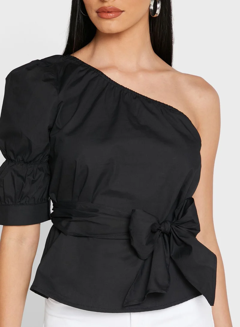 ELLA One Shoulder Puff Sleeve Top