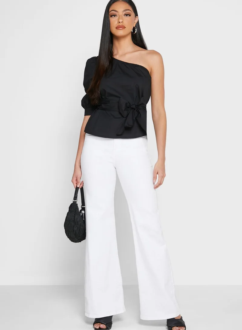 ELLA One Shoulder Puff Sleeve Top