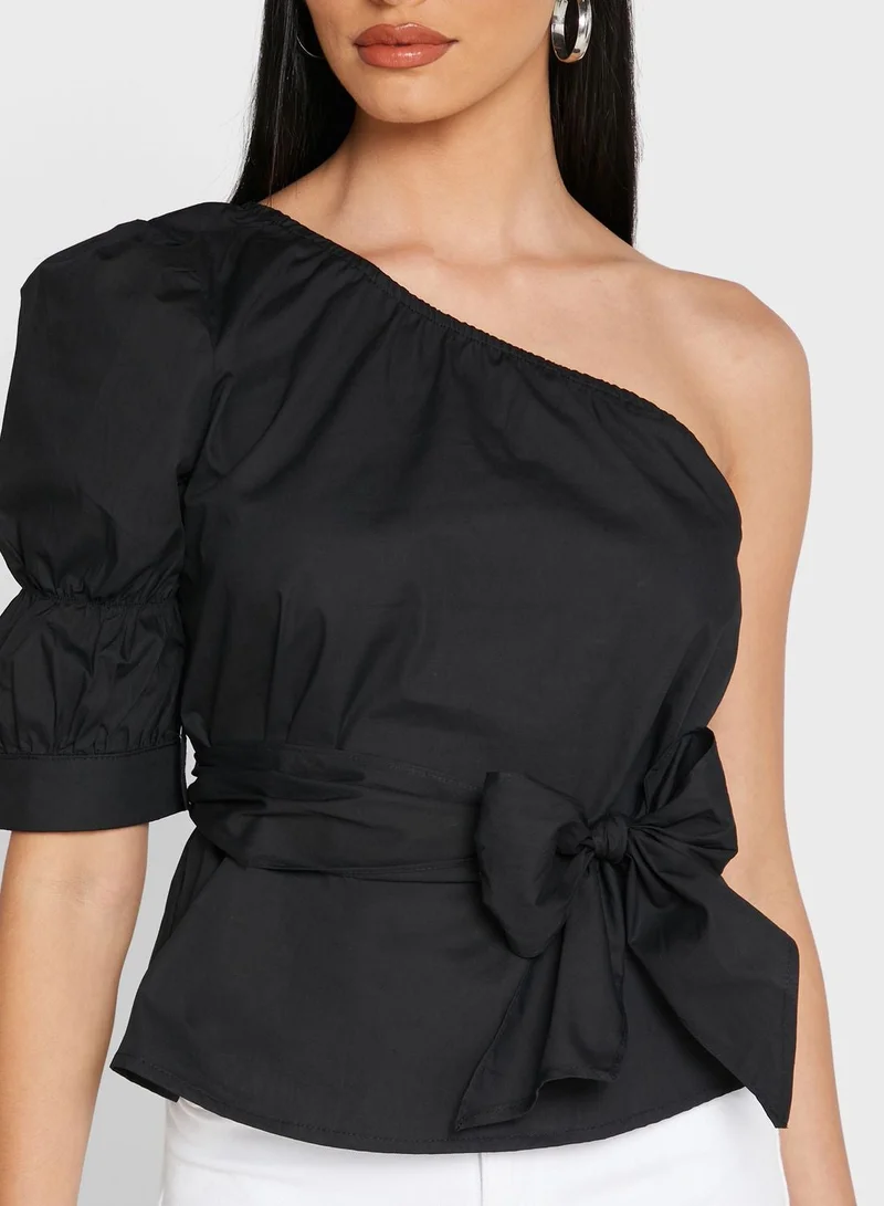 ELLA One Shoulder Puff Sleeve Top