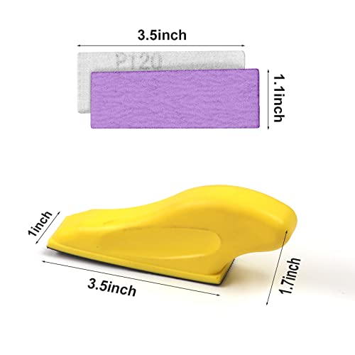 MAXMAN Sand Paper Sanding Block 3.5”x 1” Sandpaper Assortment 80 120 180 240 320 400 600 Grit, Micro Detail Sander, Sand Paper for Wood Furniture, Crafts, Woodworking Projects, Tight Spaces, 70Pcs - Image 2