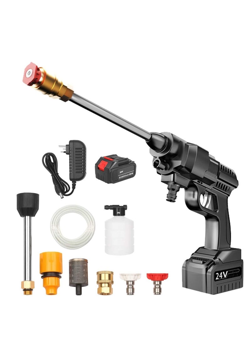BGM 24V Cordless Portable Washer Electric High Pressure Cleaner Machine 200W 30Bar Lithium Handheld Car Cleaning Device With Foam Generator Nozzle Water Pump  - Image 1
