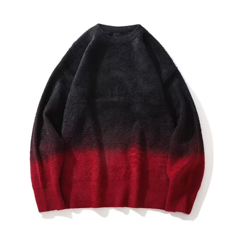 Gradient Retro Men'S And Women'S 2024 Trendy Brand Pullover Loose Casual Sweater For Outer Wear Lazy Style High-End Sense - Image 5