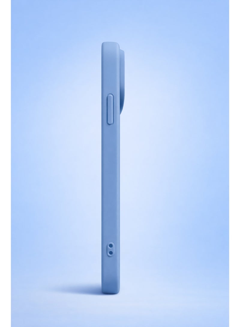 حافظة آيفون 13 برو ماكس، متوافقة مع MagSafe، غطاء خلفي شفاف نحيف مع حماية للكاميرا - أزرق فاتح - Image 4