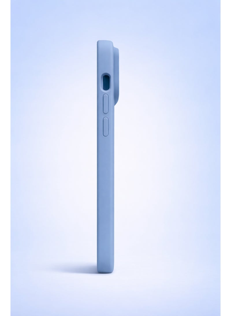 حافظة آيفون 13 برو ماكس، متوافقة مع MagSafe، غطاء خلفي شفاف نحيف مع حماية للكاميرا - أزرق فاتح - Image 5