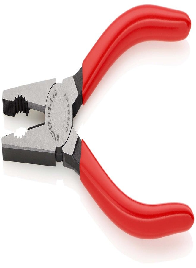 KNIPEX Combination Pliers|Durable | For tough Jobs| Cutting | Gripping| Pulling (Plastic Handle, Black Atramentised, 140 mm) - Image 2