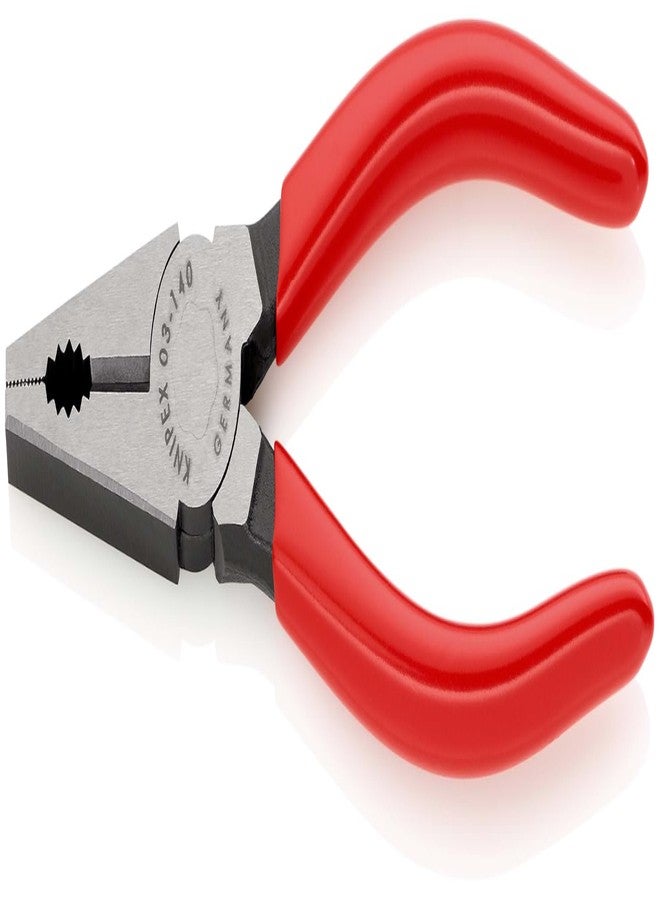 KNIPEX Combination Pliers|Durable | For tough Jobs| Cutting | Gripping| Pulling (Plastic Handle, Black Atramentised, 140 mm) - Image 1