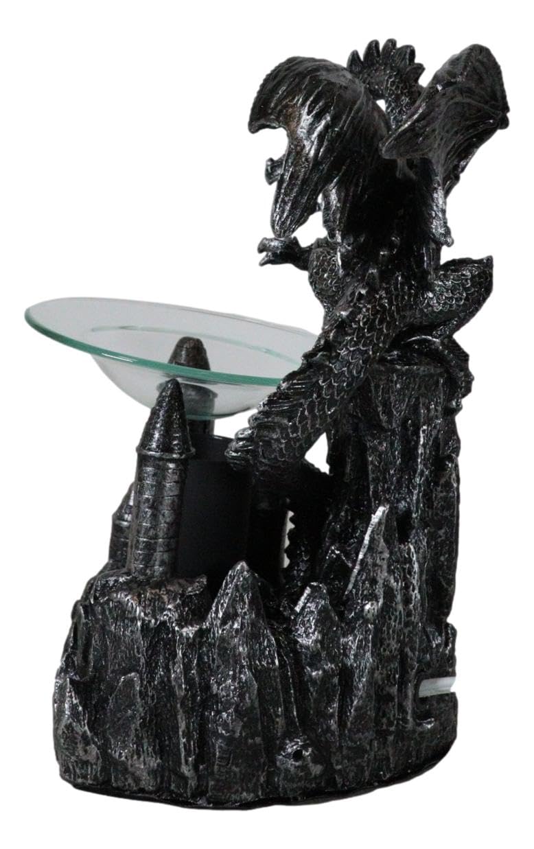 Ebros Gift Ebros Smaug Castle Guardian Dragon Electric Oil Burner Tart Warmer Aroma Scent Statue 9.5" Tall Figurine Dungeons and Dragons Decorative Decor for Aromatherapy Accessory Halloween Prop - Image 4