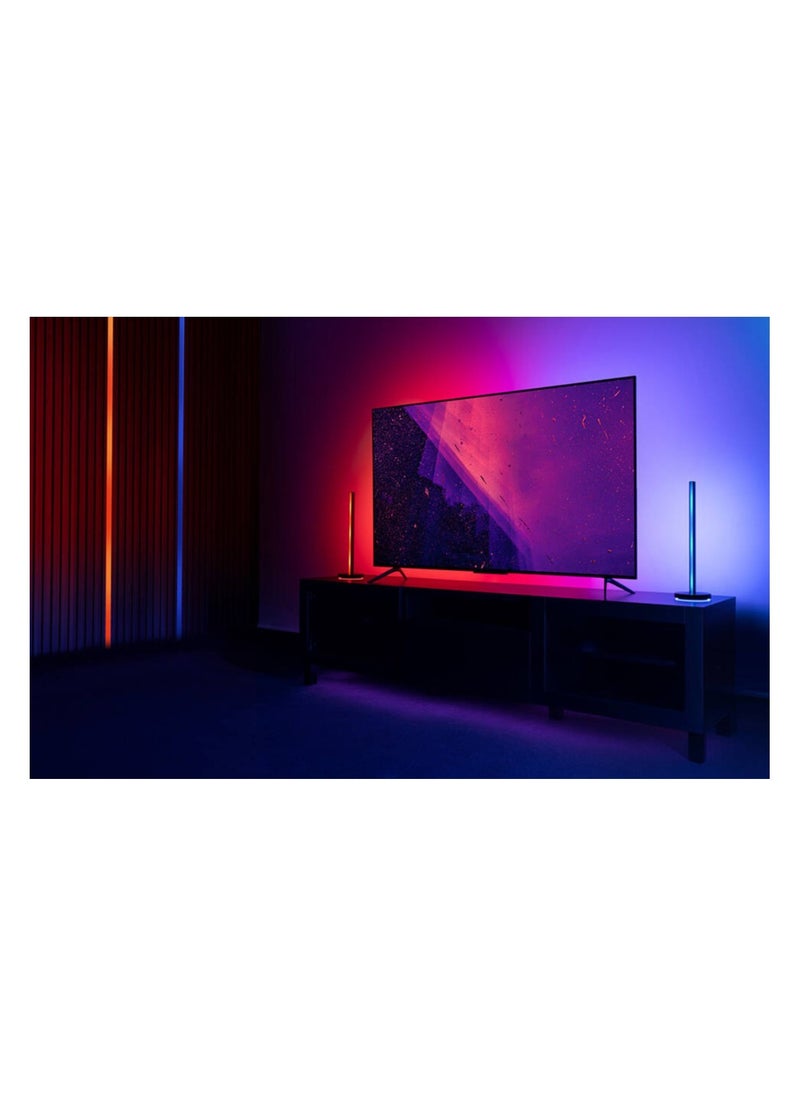 Yeelight - شريط إضاءة Yeelight Beam RGBIC | 16 مليون خيار لون | شريطان إضاءة ذكيان | إضاءة ثلاثية الجوانب مع تدفق الموسيقى | التحكم في التطبيق | مزامنة الألعاب | إضاءة خلفية للتلفزيون بارتفاع 16 بوصة - Image 1