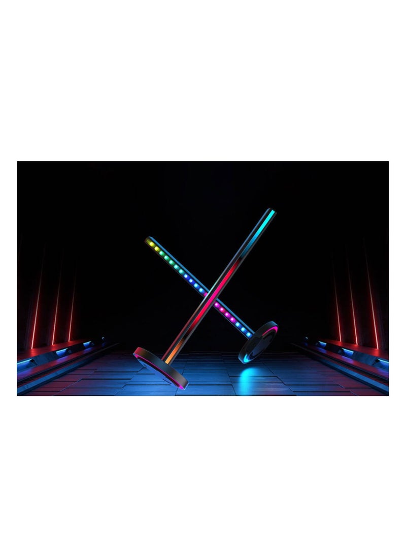 Yeelight - شريط إضاءة Yeelight Beam RGBIC | 16 مليون خيار لون | شريطان إضاءة ذكيان | إضاءة ثلاثية الجوانب مع تدفق الموسيقى | التحكم في التطبيق | مزامنة الألعاب | إضاءة خلفية للتلفزيون بارتفاع 16 بوصة - Image 1
