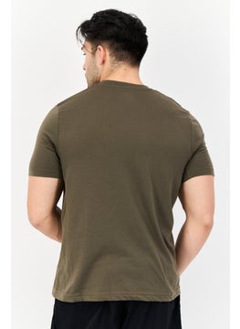 Reebok Men Sportswear Fit Short Sleeve Outdoor T-Shirt, Dark Olive  - Image 4