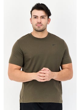 Reebok Men Sportswear Fit Short Sleeve Outdoor T-Shirt, Dark Olive  - Image 1