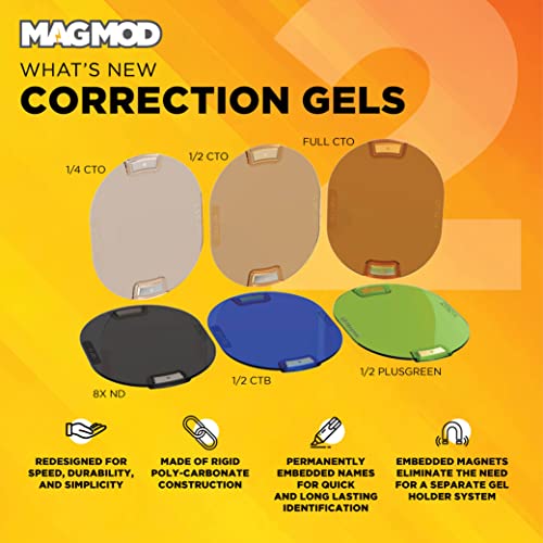 MagMod Pro Correction Gels, Flash Modifier Light Gels, New and Improved Color Modifiers, Modular Magnetic Camera Accessories, Set of 6 Light Filters - Image 4