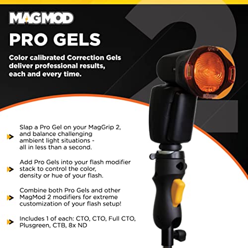 MagMod Pro Correction Gels, Flash Modifier Light Gels, New and Improved Color Modifiers, Modular Magnetic Camera Accessories, Set of 6 Light Filters - Image 2