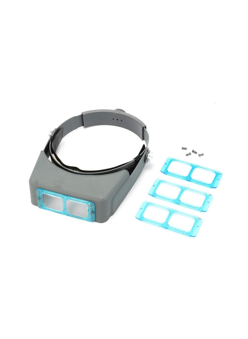 GGOOT 4 Lens Headband Wearing Magnifier Watch Repair Reading Optivisor Eye Welding Visor Tool - Image 1