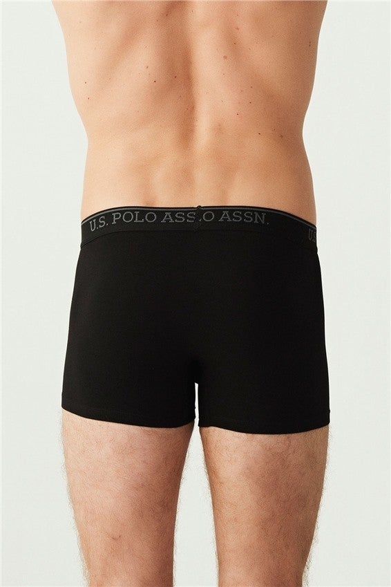 U.S. Polo Assn. BASE. Polo Assn. Men's Anthracite Melange - Black 3-Piece Boxer  - Image 4