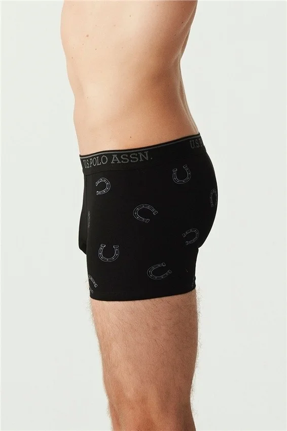 U.S. Polo Assn. BASE. Polo Assn. Men's Anthracite Melange - Black 3-Piece Boxer