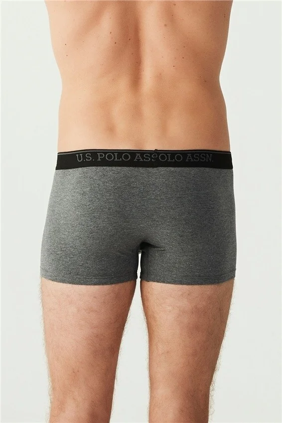 U.S. Polo Assn. BASE. Polo Assn. Men's Anthracite Melange - Black 3-Piece Boxer
