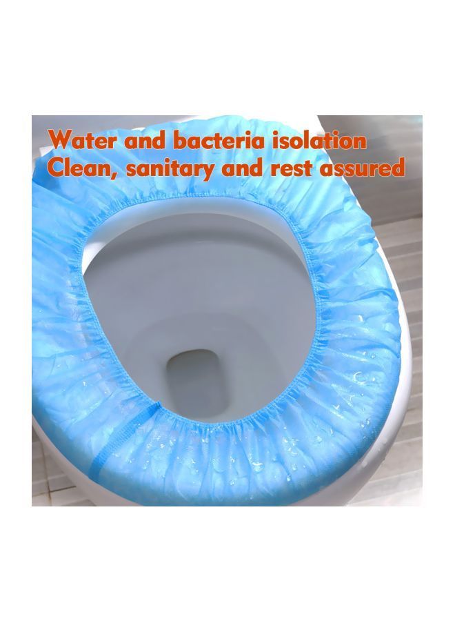 NIBEMINENT 30-Piece Disposable Toilet Seat Cover Set Blue - Image 3