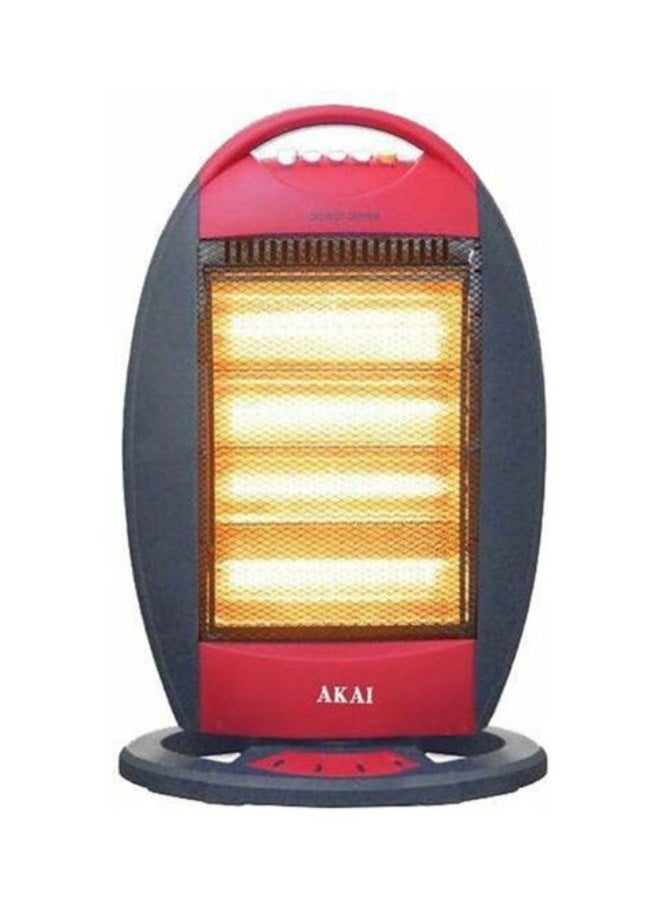 أكاي مدفأة هالوجين كهربائية للغرف بـ 4 أنابيب بقدرة 1600 وات 1600.0 W AKAI-04L أسود/أحمر - Image 1