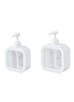Oasisgalore Lotion Bottles, Shower Gel Dispenser, Shampoo Bottles Refillable with Pump  (300ml+500ml)  - Image 1