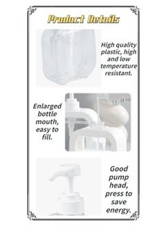 Oasisgalore Lotion Bottles, Shower Gel Dispenser, Shampoo Bottles Refillable with Pump  (300ml+500ml)  - Image 3