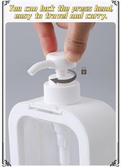 Oasisgalore Lotion Bottles, Shower Gel Dispenser, Shampoo Bottles Refillable with Pump  (300ml+500ml)  - Image 5
