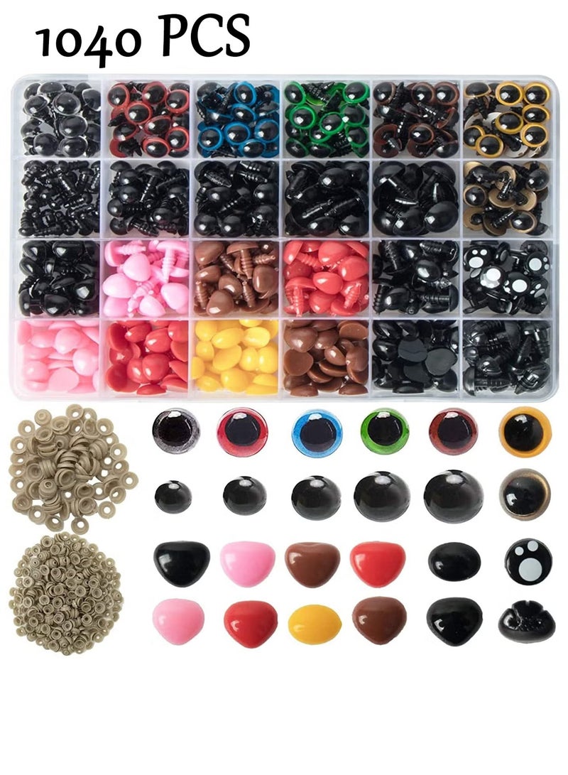 يا إلهي بلاستيك آمن وأنوف بغسالات عيون 1040 ، دمية دب حرفية دمية أنف دمية للدمية ، دمية ، دب ، حرف يدوية ، لعبة كروشيه حيوانات محشوة بأحجام متنوعة - Image 1