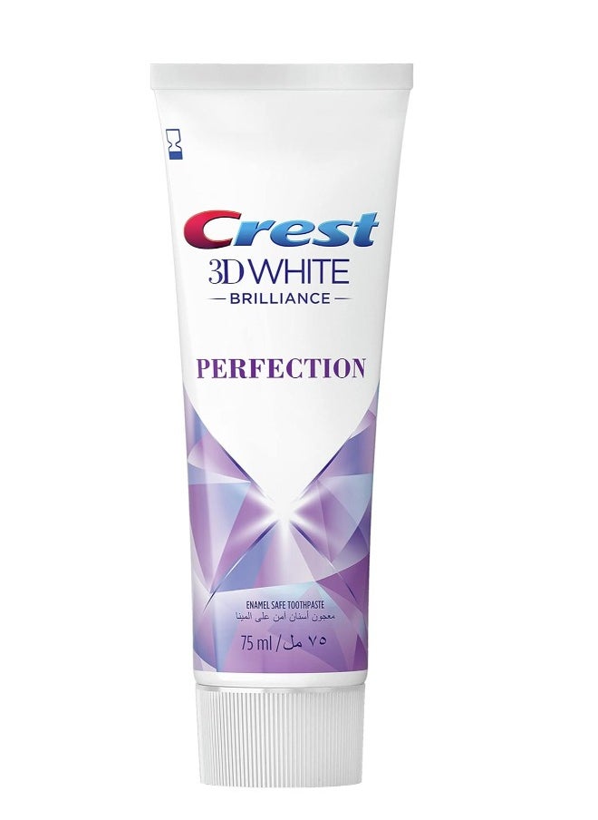 Crest White Brilliance Perfection Whitening Toothpaste, Safe On Enamel 75ml  - Image 1