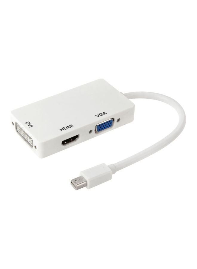 نيبمينينت منفذ شاشة 3 في 1 إلى محول أنثى VGA وHDMI وDVI 17سنتيمتر أبيض - Image 1