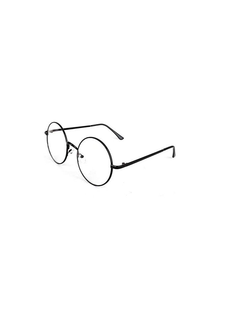 أوريتي نظارات شمسية ORiTi Vintage دائرية معدنية بالكامل بتصميم Prince، عدسات شفافة، إطارات Nerd  - Image 3