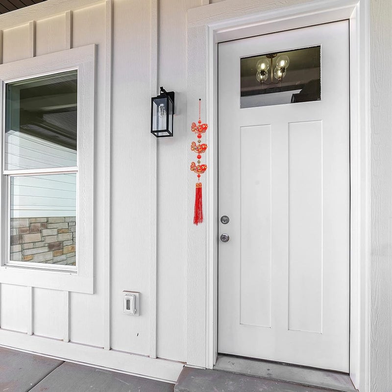 klarako Ornament Chinese Decor 2022 New Year Decor Spring Festival Pendant Chinese Hanging Pendant 2022 Fish Pendant New Year Supply Tiger Year Decor Polyester China Tassel - Image 5