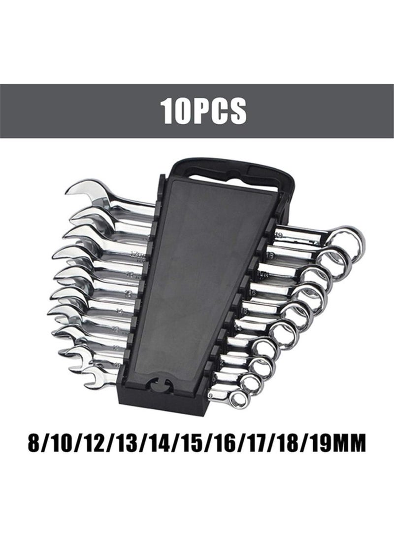 GGOOT Hardware Tool 6/8/10/12 Pcs Ratchet Wrench Set Adjustable Gears Spanner Universal Torx Key Double Head Combination Hand Tools (Color : 10PCS)  - Image 2