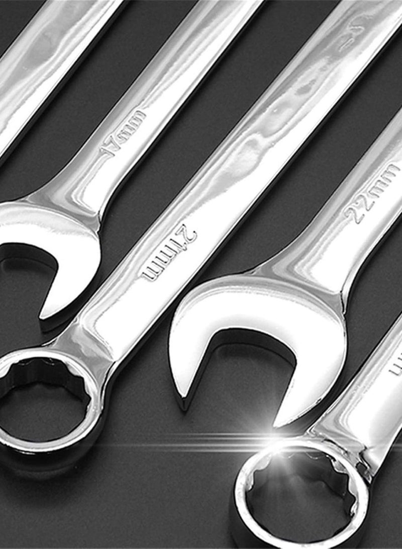 GGOOT Hardware Tool 6/8/10/12 Pcs Ratchet Wrench Set Adjustable Gears Spanner Universal Torx Key Double Head Combination Hand Tools (Color : 10PCS)  - Image 4
