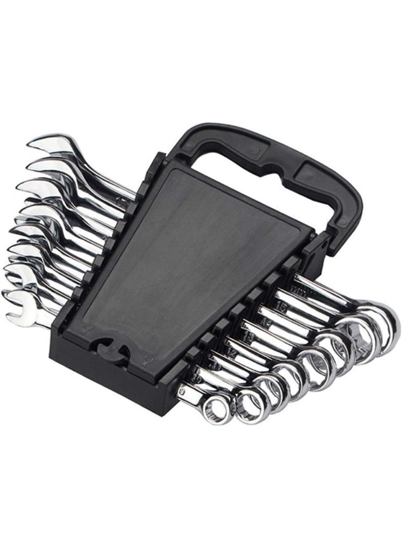 GGOOT Hardware Tool 6/8/10/12 Pcs Ratchet Wrench Set Adjustable Gears Spanner Universal Torx Key Double Head Combination Hand Tools (Color : 10PCS)  - Image 1