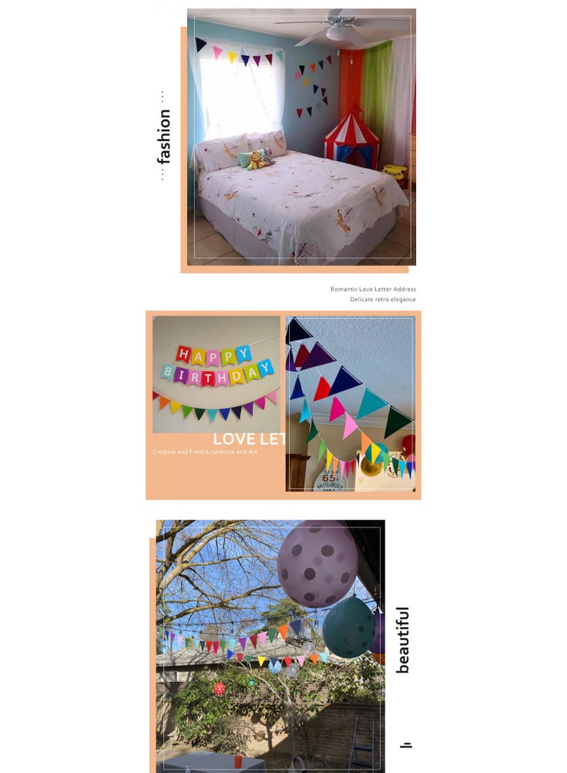 Amscan 2-PCS Colorful Triangle Banners for Children’s Day, Anniversary, and Party Decorations, Perfect for Birthdays, Festivals, Outdoor Events, and Family Gatherings,Birthday parties，School decoration - Image 4