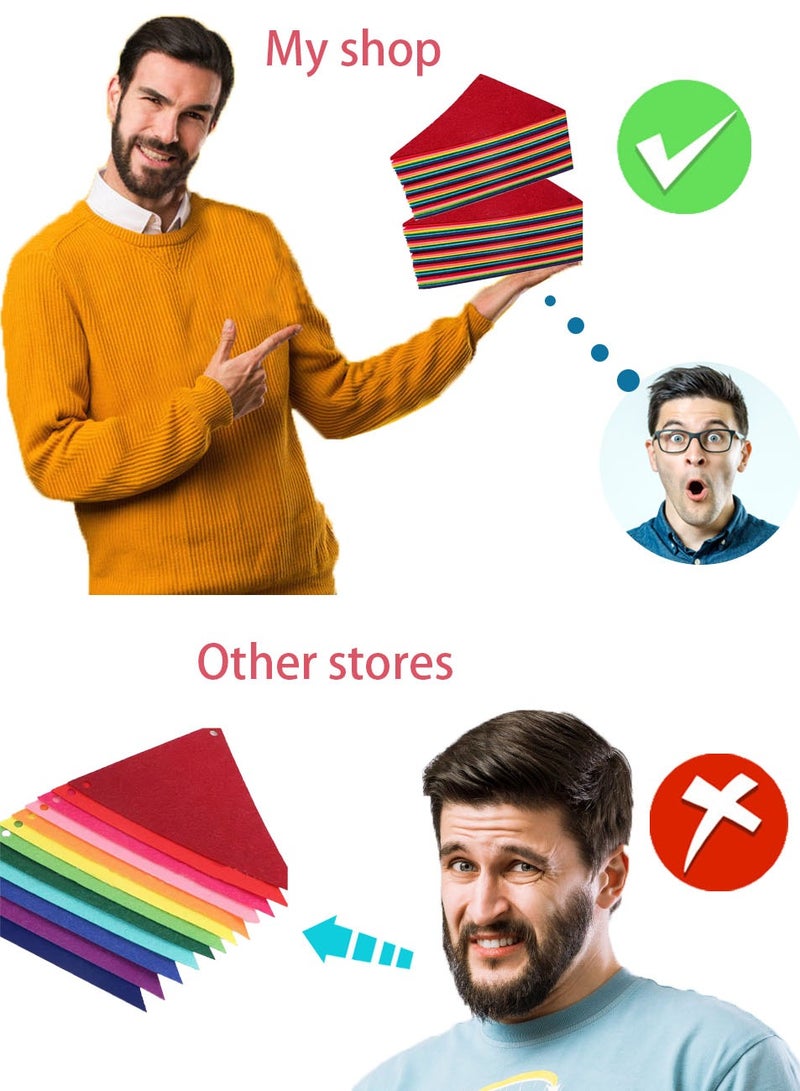 Amscan 2-PCS Colorful Triangle Banners for Children’s Day, Anniversary, and Party Decorations, Perfect for Birthdays, Festivals, Outdoor Events, and Family Gatherings,Birthday parties，School decoration - Image 5