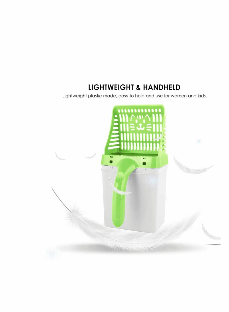 KASTWAVE Non-Stick Cat Litter Shovel and Trash Can with Extra Waste Bags - Image 4