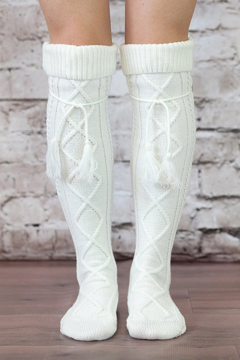 Modern Boho The Original Button Boot Socks with Lace Trim Boutique Socks - Image 2