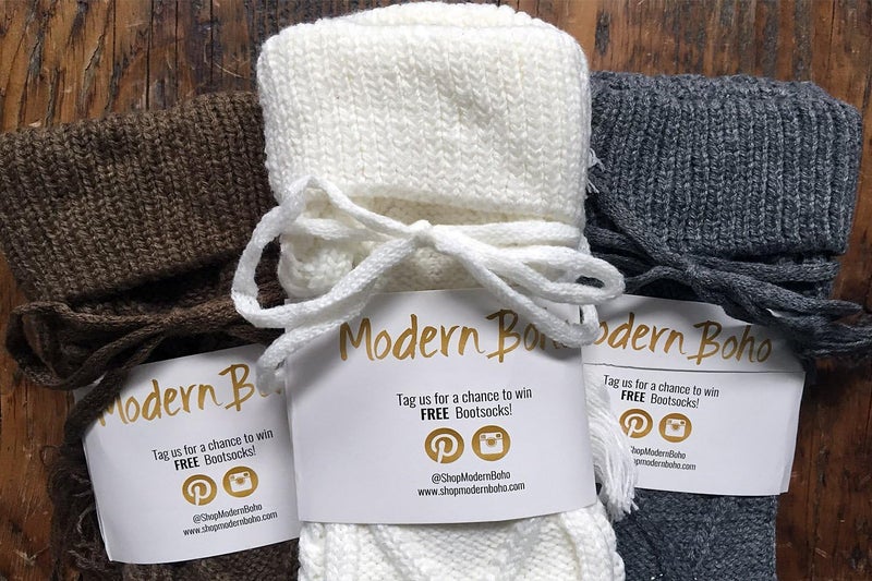 Modern Boho The Original Button Boot Socks with Lace Trim Boutique Socks - Image 4