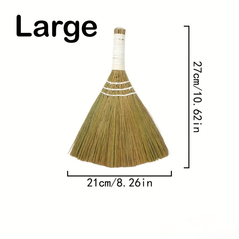مكنسة صغيرة محمولة منسوجة يدويًا للاستخدام في المنزل والمطبخ والأرضيات والمكتب - Image 4