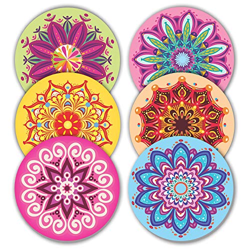 PARTH IMPEX Mandala Stickers Seals Labels - (Pack of 120) 2" Large Round Decals for Wall Laptop Water Bottles Holiday Greeting Cards Gift Envelopes Boxes - Image 3