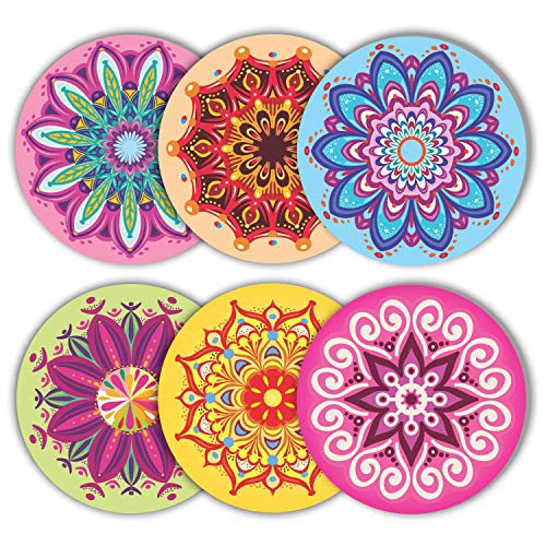 PARTH IMPEX Mandala Stickers Seals Labels - (Pack of 120) 2" Large Round Decals for Wall Laptop Water Bottles Holiday Greeting Cards Gift Envelopes Boxes - Image 4