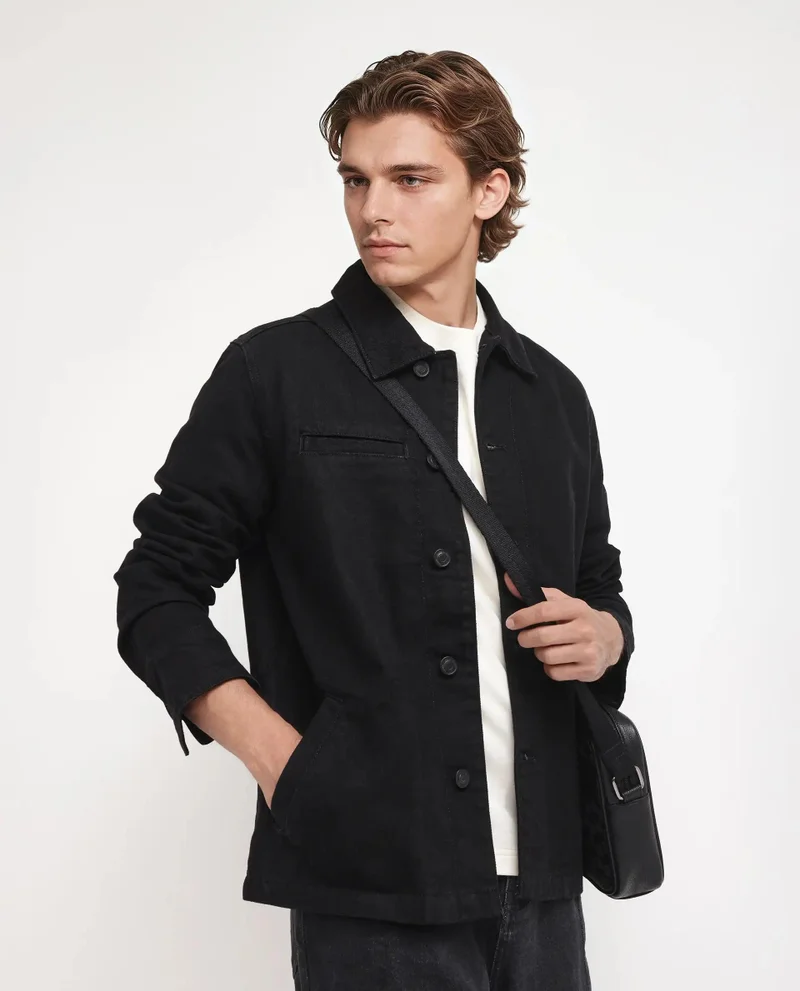 Rare Rabbit Men's Regular Fit Plain Jacket
